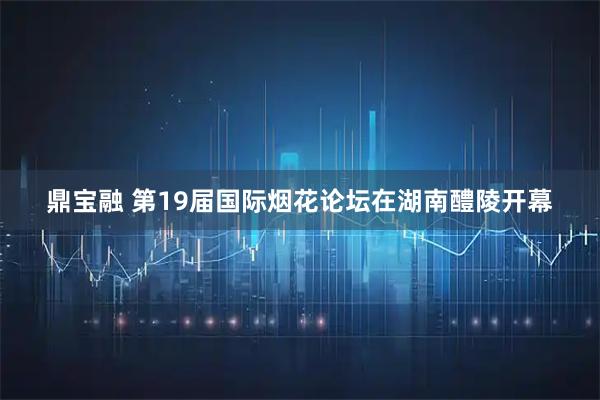鼎宝融 第19届国际烟花论坛在湖南醴陵开幕